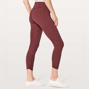 Lululemon Play off the Pleats Tight 25" redwood